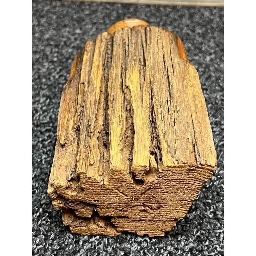 Vintage Studio Artisan Turned Wood Live Edge Sculptural Bud Vase MCM